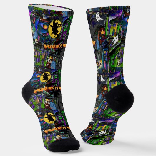 Halloween Socken (Gewinkelt)