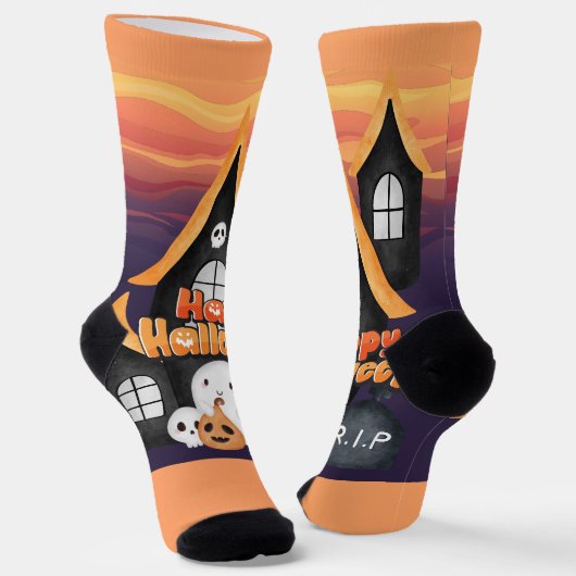 halloween socken (Gewinkelt)