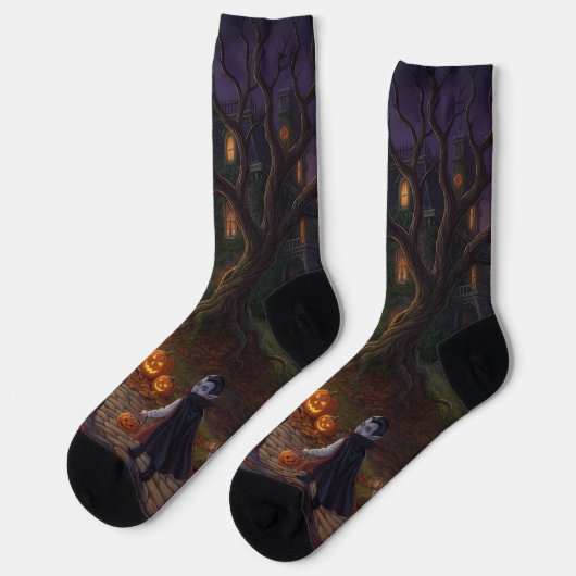 Halloween Socken (Linkes Detail)