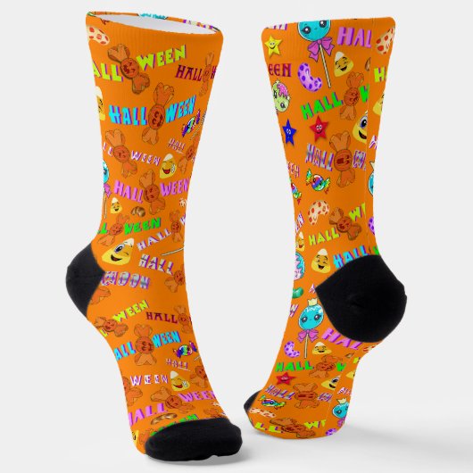 Halloween Socken (Gewinkelt)