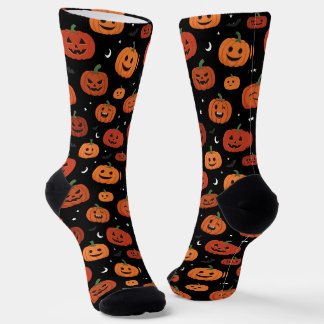 Halloween-Socken mit Kürbismasken Socken