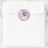 Halloween Soft Coated Wheaten Terrier Runder Aufkleber (Tasche)