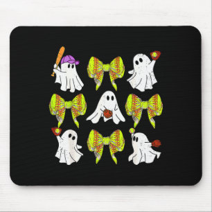Halloween Softball Geister Softball Tochter Mädche Mousepad