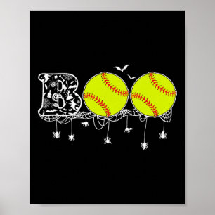 Halloween Softball Liebhaber Boo Verkaufe Spieler  Poster
