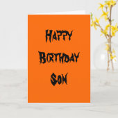 Halloween-Sohngeburtstag Karte (Gelbe Blume)