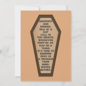 Halloween Soiree Spirit Board Einladung (Rückseite)