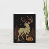Halloween Soky Deer Antler Zombie Rustic Buck Fall Karte (Vorderseite)