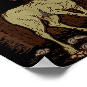 Halloween Soky Deer Antler Zombie Rustic Buck Fall Poster (Ecke)