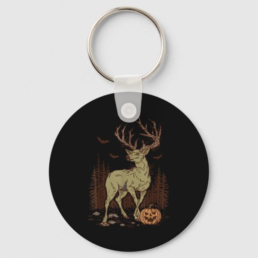 Halloween Soky Deer Antler Zombie Rustic Buck Fall Schlüsselanhänger (Vorderseite)