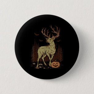 Halloween Soky Hirschgeweih Zombie Rustikaler Bock Button