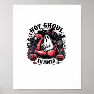 Halloween Sommer Feiern Sommerween Gruseliges Grau Poster