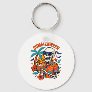 Halloween Sommer Ween Skelett Gruselige Ferien Flo Schlüsselanhänger