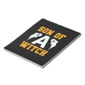 Halloween Son of A Witch Birthday Notizblock (Rotiert)