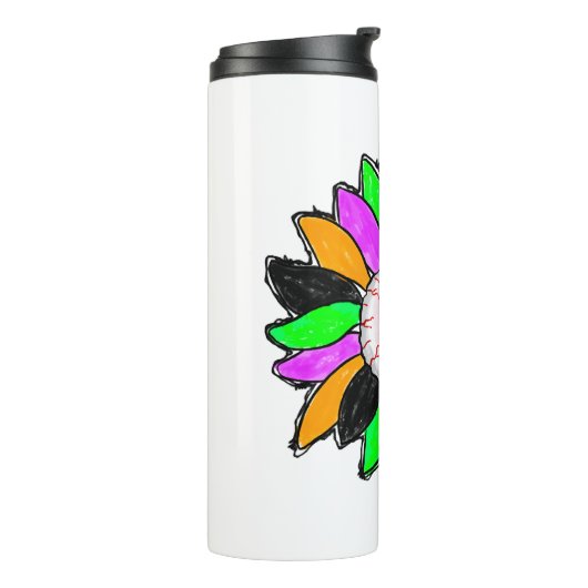 Halloween Sonnenblume Thermosbecher (Nach links gedreht)