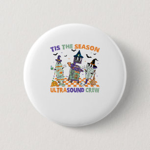 Halloween-Sonographie Retro Die Jahreszeit Ultrasc Button