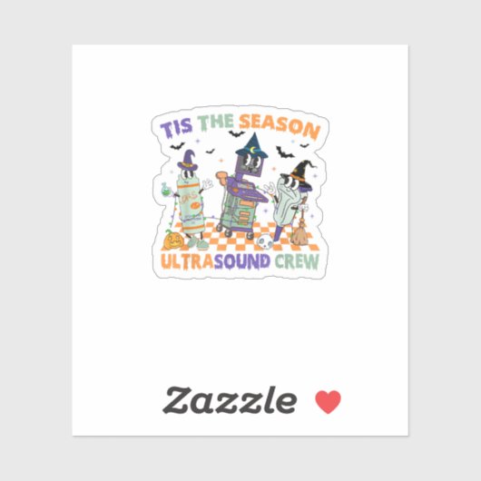 Halloween Sonography Retro Tis The Season Ultrasou Aufkleber (Blatt)