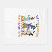 Halloween Sonography Retro Tis The Season Ultrasou Fleecedecke (Vorderseite (Horizontal))