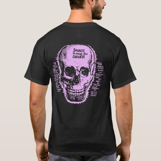 Halloween Sounds, um euch zum zweiseitigen Schädel T-Shirt (Rückseite)
