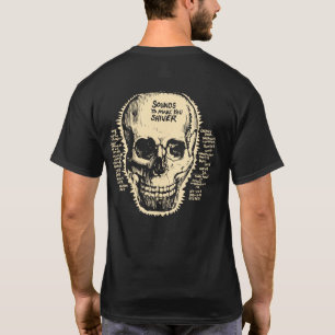 Halloween Sounds, um euch zum zweiseitigen Schädel T-Shirt