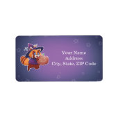 Halloween Space Panda Adressaufkleber (Vorne)