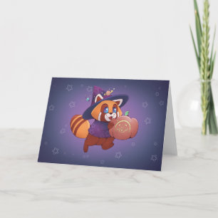 Halloween Space Panda Karte
