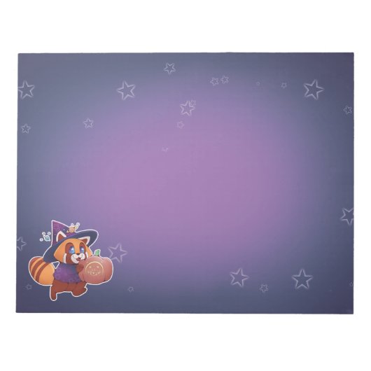 Halloween Space Panda Notizblock (Vorderseite)