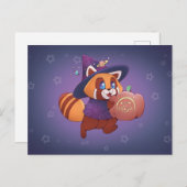 Halloween Space Panda Postkarte (Vorne/Hinten)