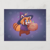 Halloween Space Panda Postkarte (Vorderseite)