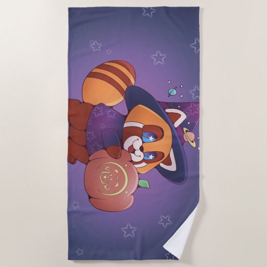 Halloween Space Panda Strandtuch (Vorderseite)