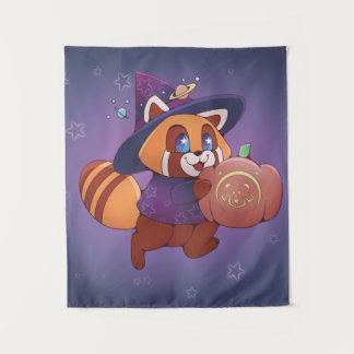 Halloween Space Panda Wandteppich