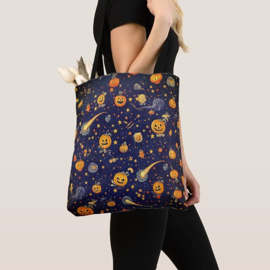 Halloween Space Pumpkin - Kosmischer Jack-O'-Lante Tasche (Von Nahem)