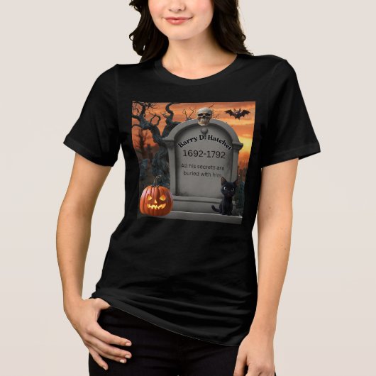 Halloween-Spaß "Barry D Hatchett" Tri-Blend Shirt (Vorderseite)