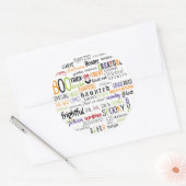 Halloween Spaß bunt Whimsical Words Leckerei Gunst Runder Aufkleber (Umschlag)