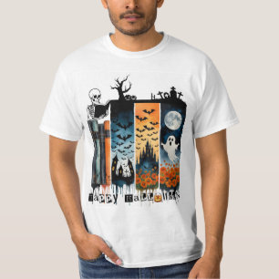Halloween-Spaß-Bürstenschlag-Design-T-Shirt T-Shirt