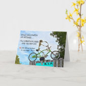 "HALLOWEEN SPASS/DIE UNBEKANNTE BIKER"/SKELETON-KA KARTE (Gelbe Blume)