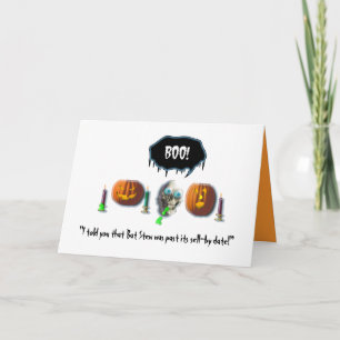 Halloween Spaß-Erbrechen Schädel+Kürbise Karte