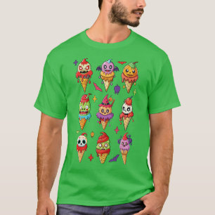 Halloween-Spaß Grusel-Saison Eiscreme T-Shirt