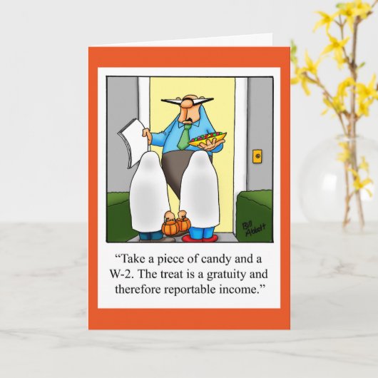 Halloween-Spaß-Grußkarte für Halloween Karte (Gelbe Blume)