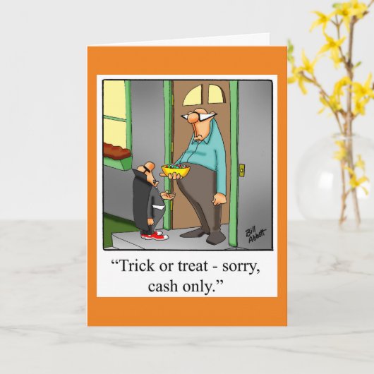 Halloween-Spaß-Grußkarte für Halloween Karte (Gelbe Blume)