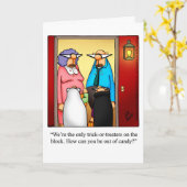 Halloween-Spaß-Grußkarte für Halloween Karte (Gelbe Blume)