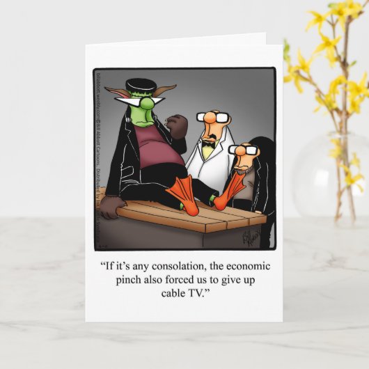 Halloween-Spaß-Grußkarte Karte (Gelbe Blume)