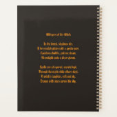 Halloween Spaß individuell anpassbar Planer (Rückseite)