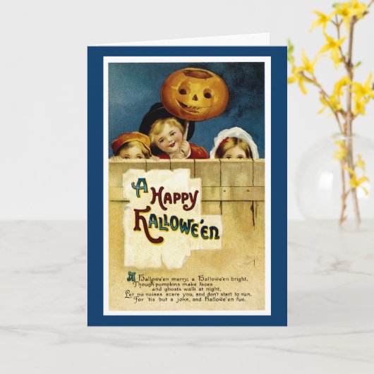 Halloween Spaß Karte (Gelbe Blume)