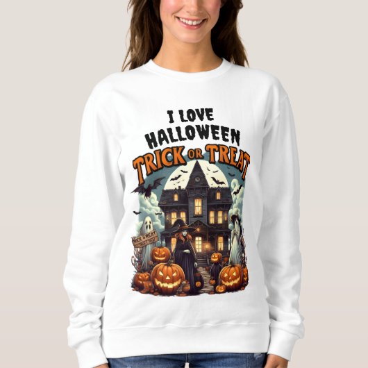 Halloween Spaß mit Kürbis und Gespenstern! Sweatshirt (Vorderseite)