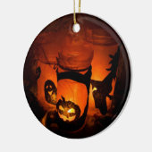 Halloween Spaß mit Pumpkins, Ghost & Hexen, ZSSG Keramik Ornament (Links)