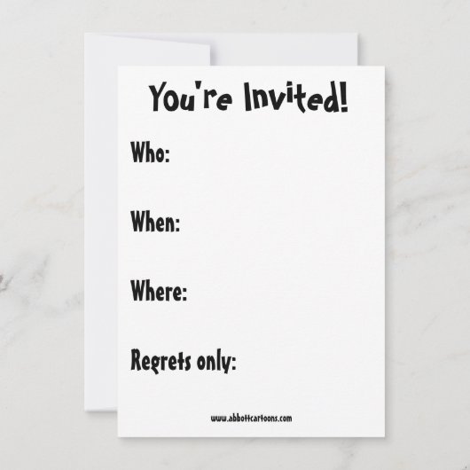 Halloween Spaß Party Einladungen "Spectickles" (Rückseite)