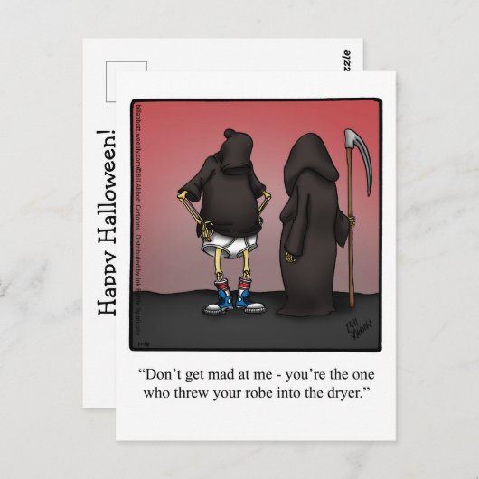 Halloween Spaß Postcard Postkarte (Vorne/Hinten)