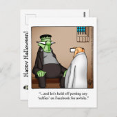 Halloween Spaß Postcard Postkarte (Vorne/Hinten)