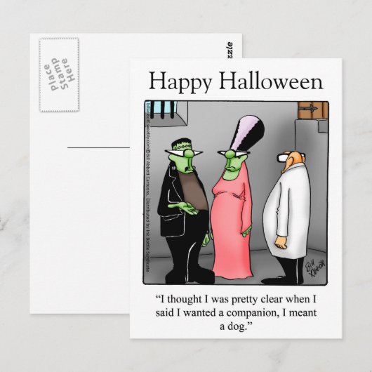 Halloween Spaß Postkarten "Spectickles" (Vorne/Hinten)