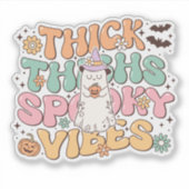 Halloween Spaß Spooky Aufkleber (Vorderseite)